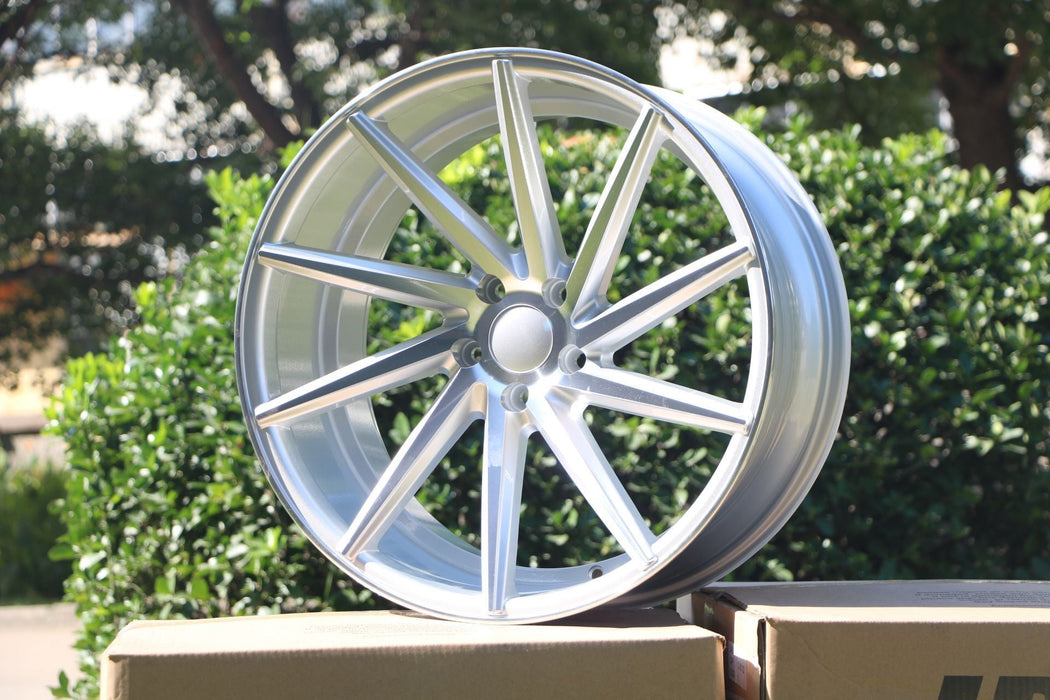 Swirl Style Wheels Silver Machined Face